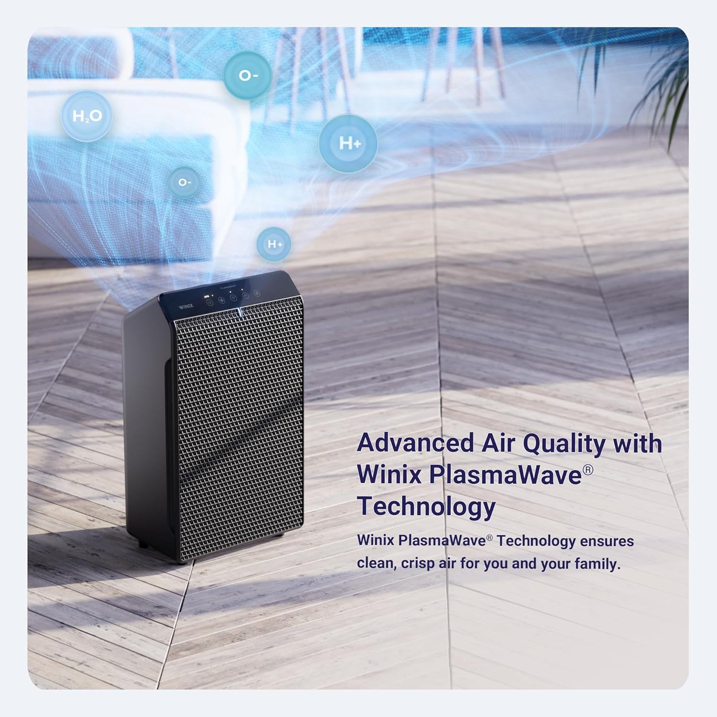 WINIX 5520 Air Purifier for Home Large Room Up to 1882 Ft² in 1 Hr With Air Quality Monitor, True