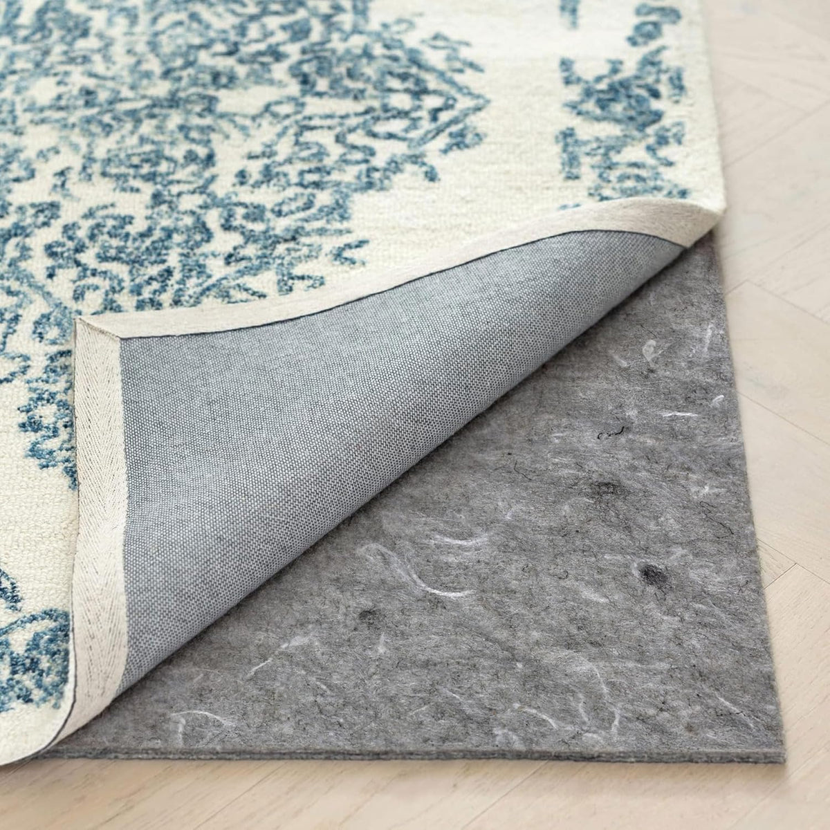 RUGPADUSA - Dual Surface - 7'10" x 10'10" - 1/8" Thick - Felt + Rubber - Non-Slip Backing Rug Pad