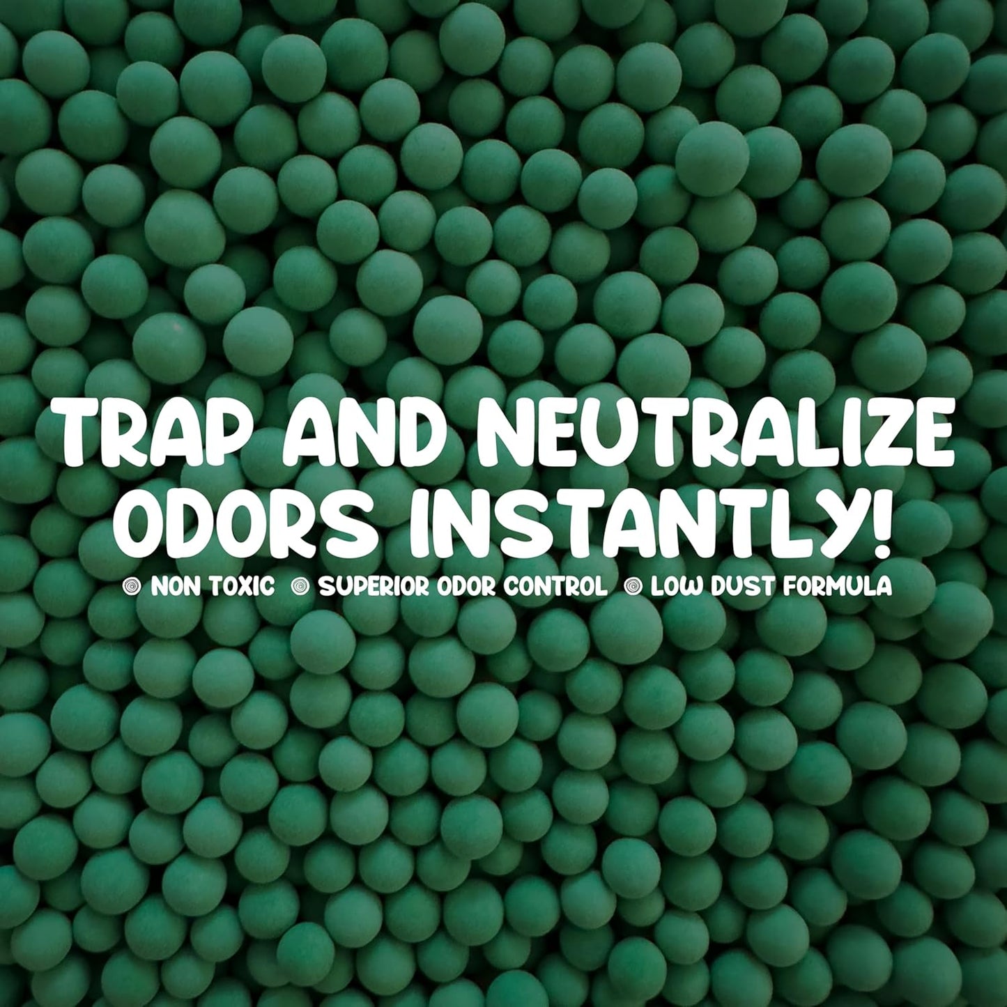 Cat Deodorant Beads | Green Apple Scent, Low-Dust & Non Toxic Litter Box, Superior Odor Control