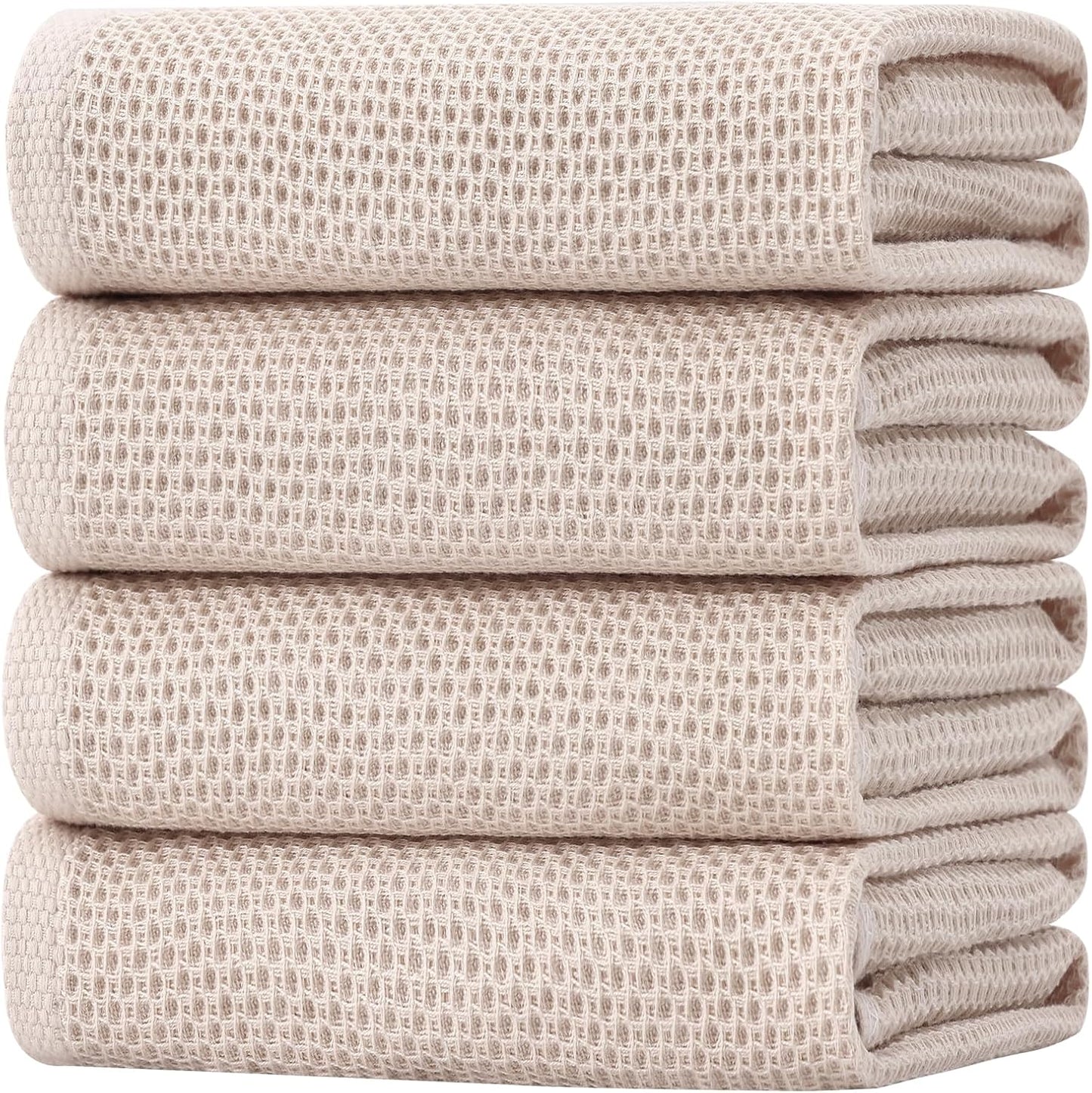 Homaxy 100% Cotton Oversized Waffle Weave Kitchen Dish Towels, Ultra Soft Absorbent Quick Drying