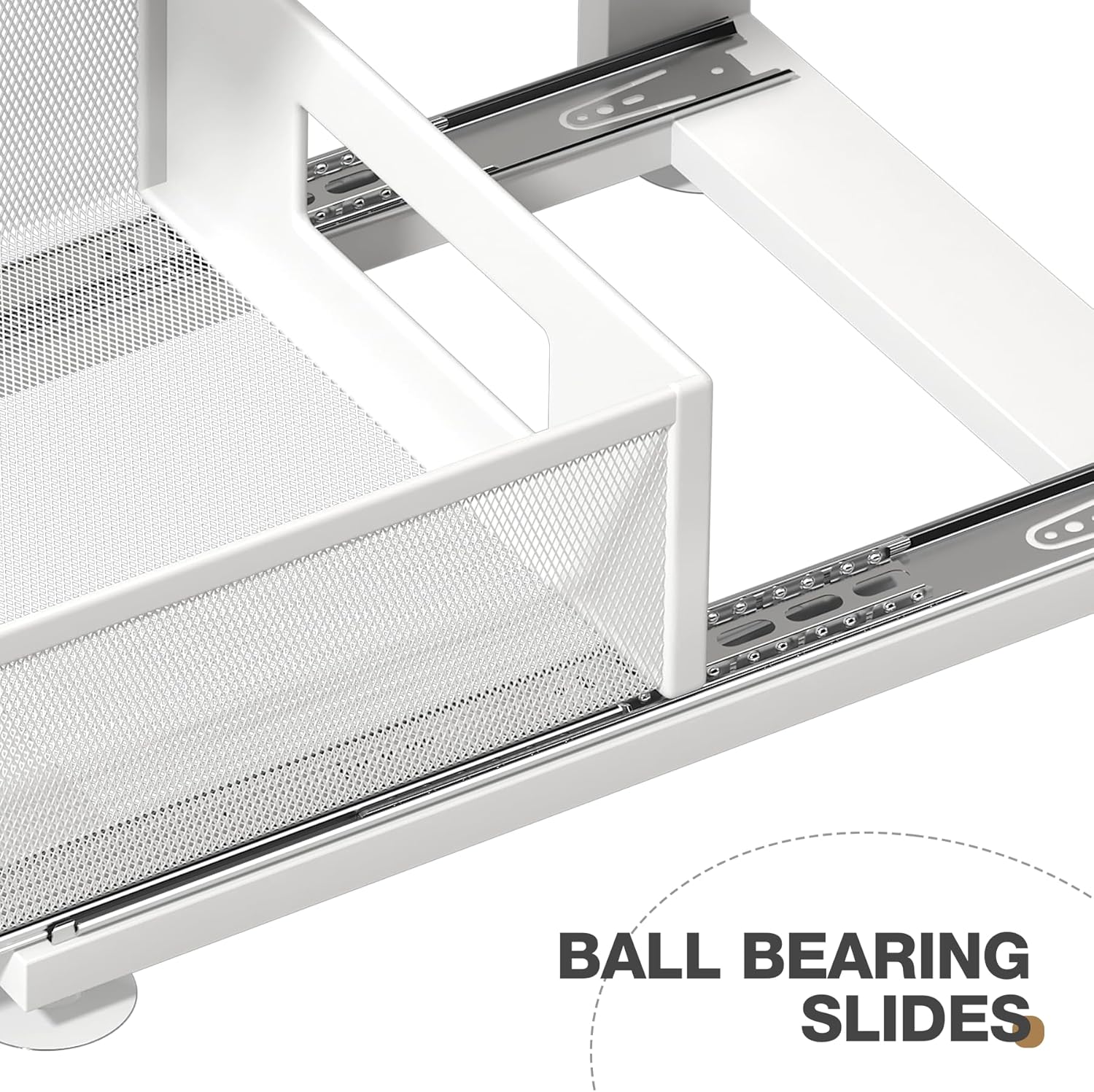 2 Pack Under Sink Organizer With Next-Gen Ball-Bearing Slides,2-Tier Pull Out Cabinet