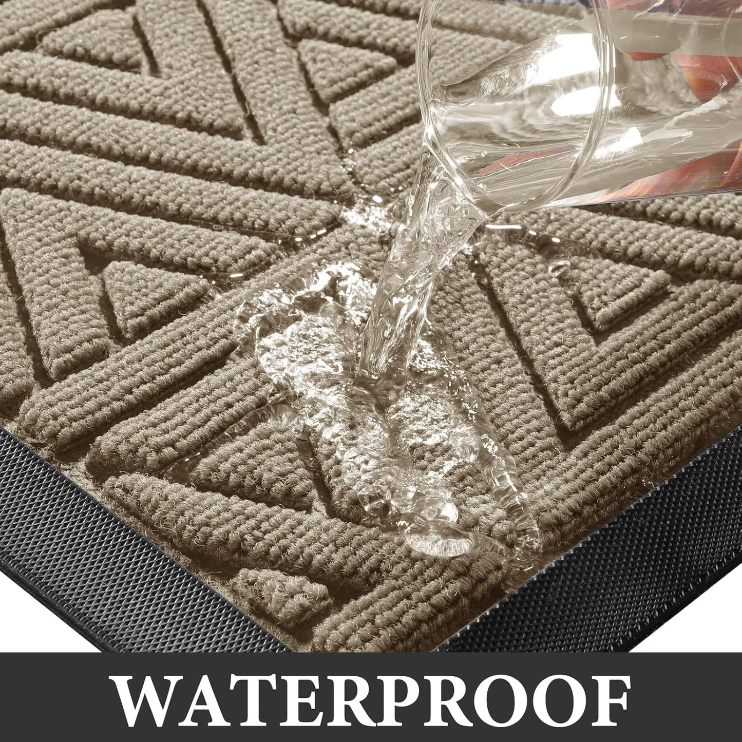 Yimobra Large Door Mat 36x24, All-Weather Waterproof Non-Slip Welcome Matt Outdoor, Heavy Duty Non