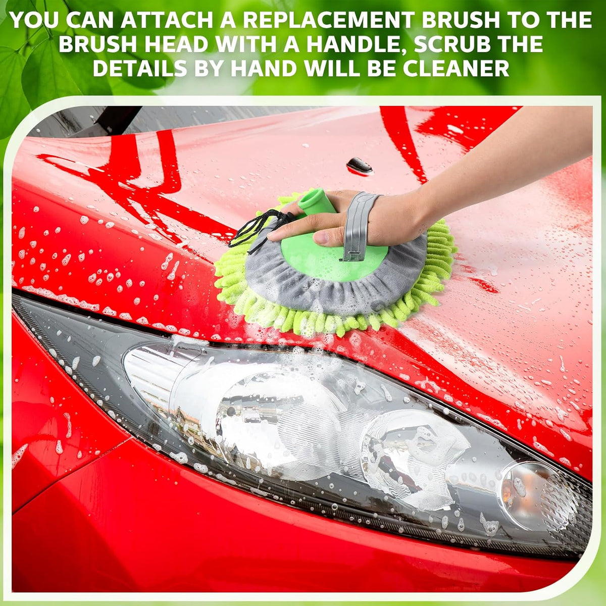 Layhit 5 Pcs Car Wash Mitt Set, Brush Not Included, Microfiber Mitt Cleaning Car Truck Washing