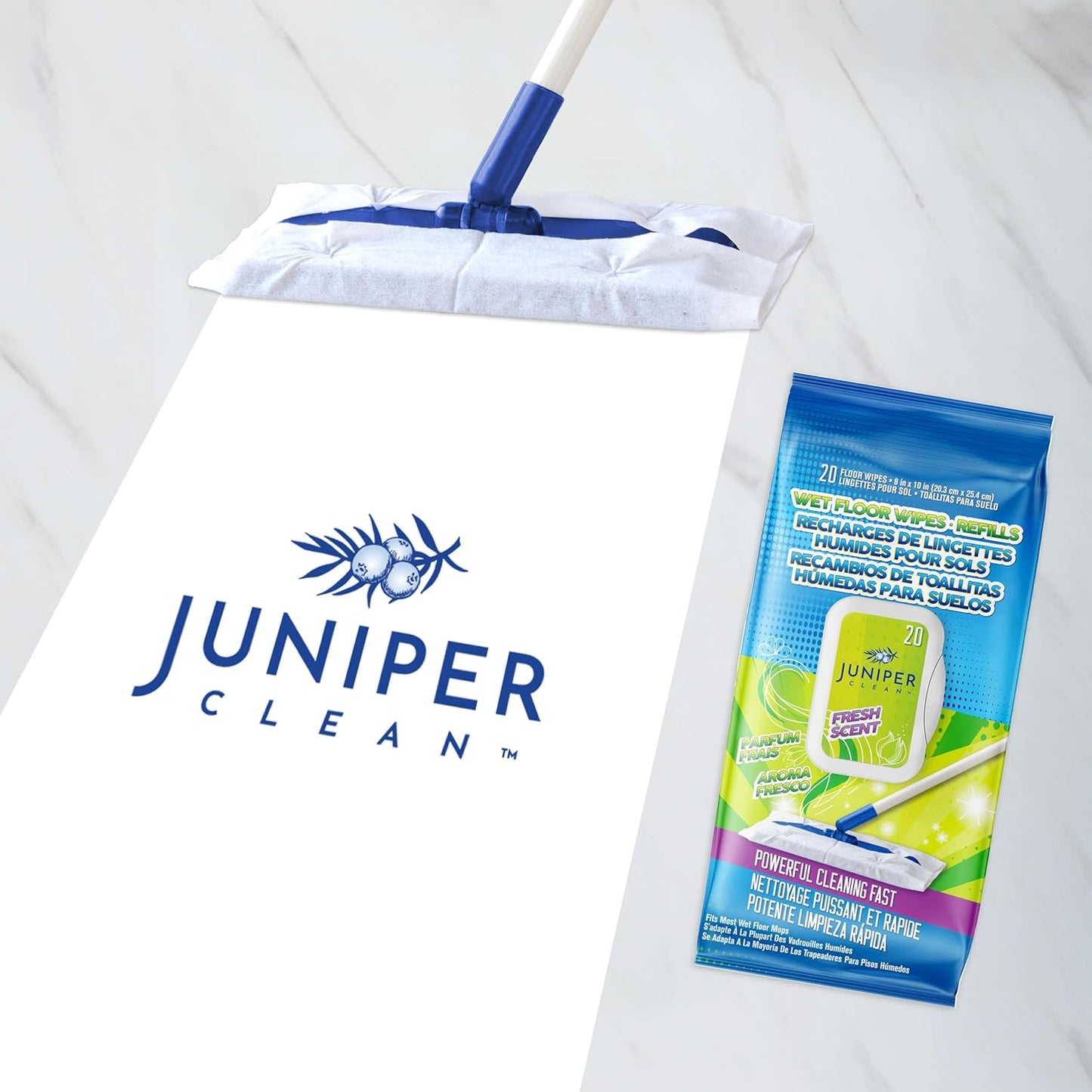Wet Floor Wipes, Multi Surface Floor Cleaner Wet Mop Pads Fit Swiffer Sweeper Mop, Fresh Scent &
