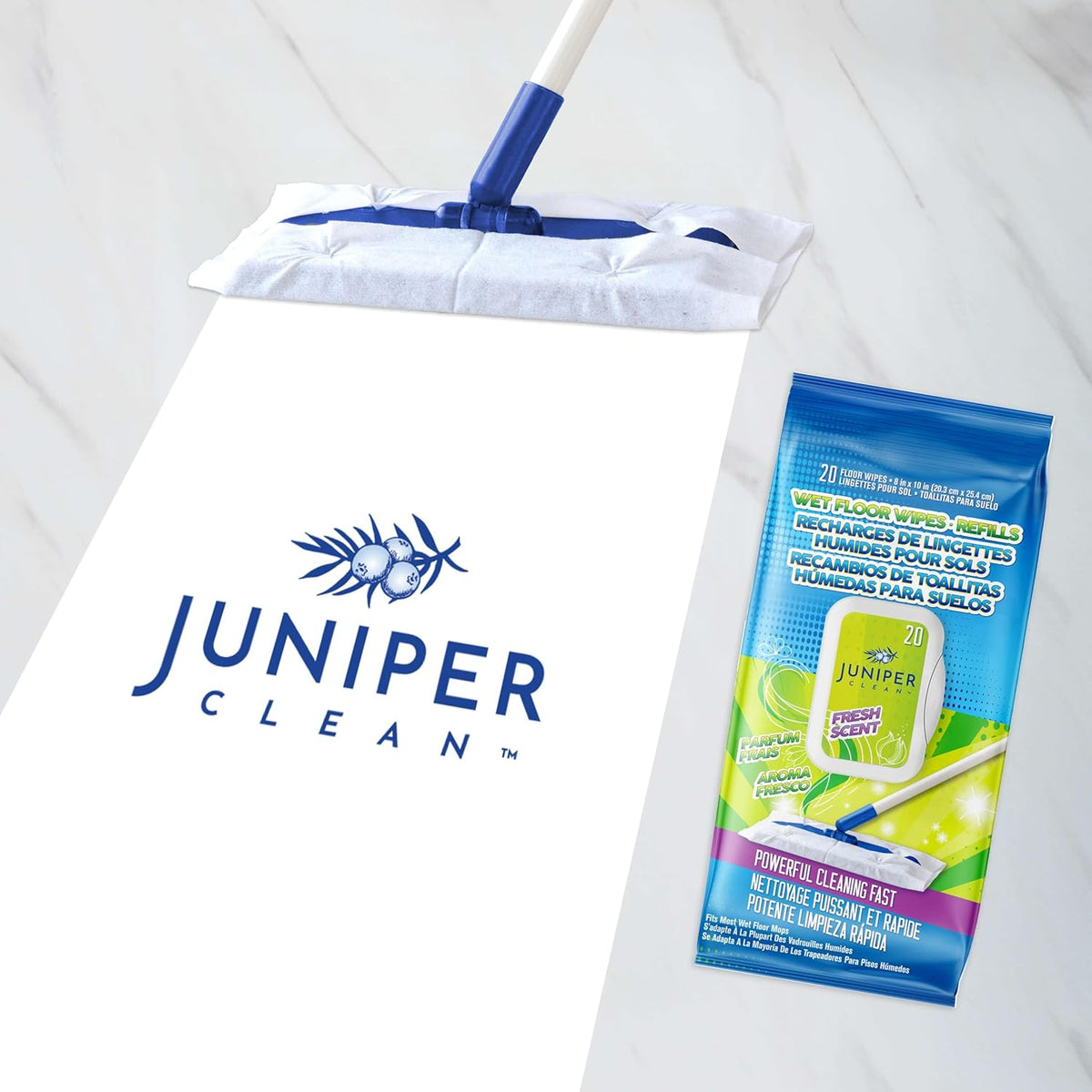 Wet Floor Wipes, Multi Surface Floor Cleaner Wet Mop Pads Fit Swiffer Sweeper Mop, Fresh Scent &