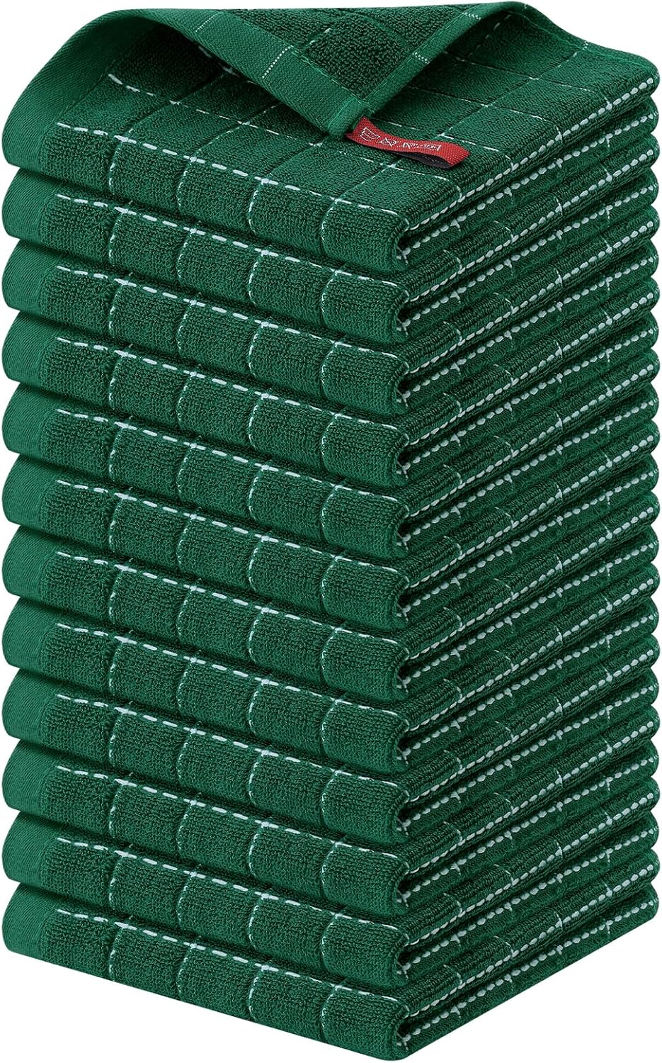 Homaxy 100% Cotton Terry Kitchen Dish Cloths, Ultra Soft and Absorbent Dish Towels for Kitchen