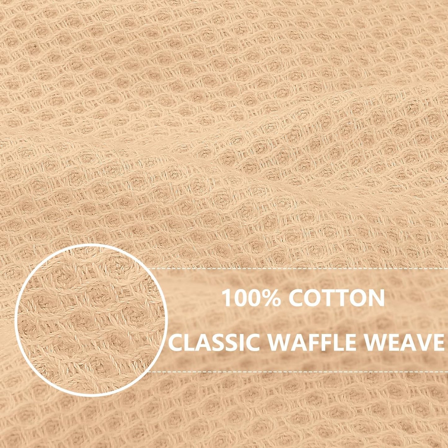 Homaxy 100% Cotton Waffle Weave Kitchen Dish Towels, Ultra Soft Absorbent Quick Drying Cleaning