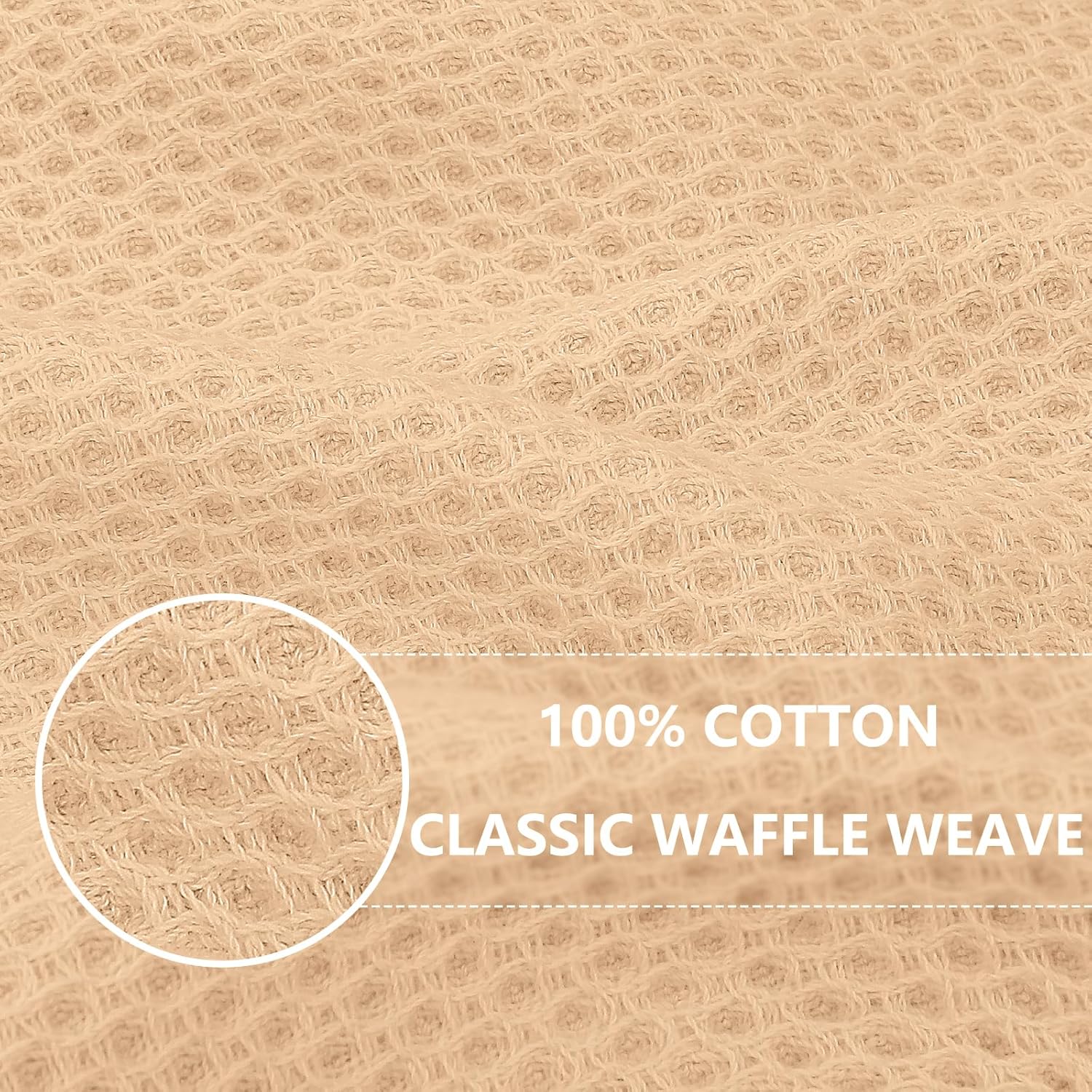 Homaxy 100% Cotton Waffle Weave Kitchen Dish Cloths, Ultra Soft Absorbent Quick Drying Dish Towels