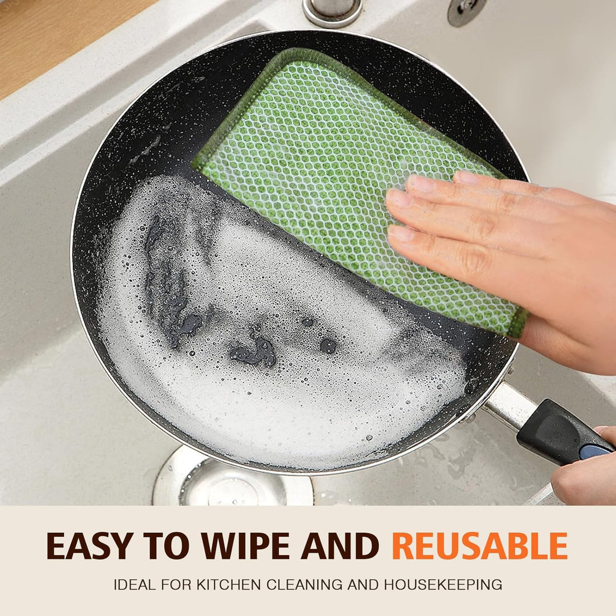 KinHwa Kitchen Washcloths for Dishes Absorbent Microfiber Dish Cloths Quick Dry Dish Rags with Poly