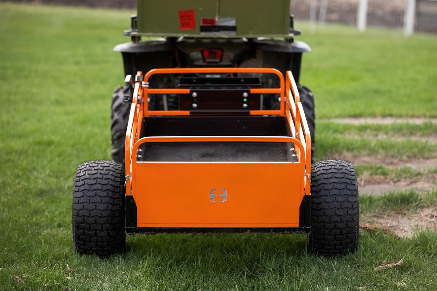Impact IMPLEMENTS® 1500lb HD Agricultural Trailer with Solid Floor & Sides. Rugged Tires and Solid