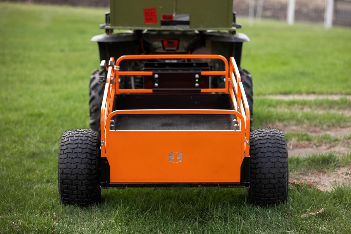 Impact IMPLEMENTS® 1500lb HD Agricultural Trailer with Solid Floor & Sides. Rugged Tires and Solid