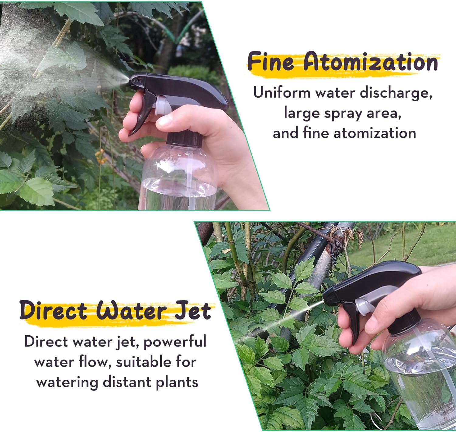 Bynccea Spray Bottle Empty Spray Bottles PET -10 oz/300 ml Plastic Water Sprayer bottles Refillable