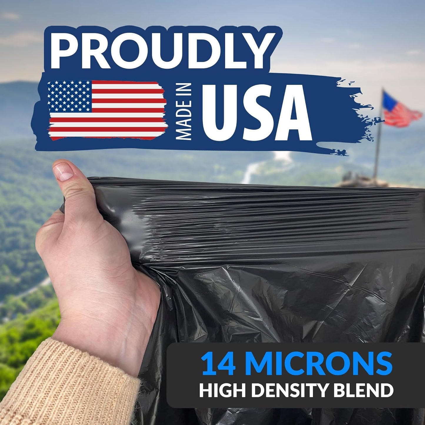 Reli. 40 to 45 Gallon Trash Bags Heavy Duty | 250 Trash Bags | Super Sizeable, Black, Garbage for