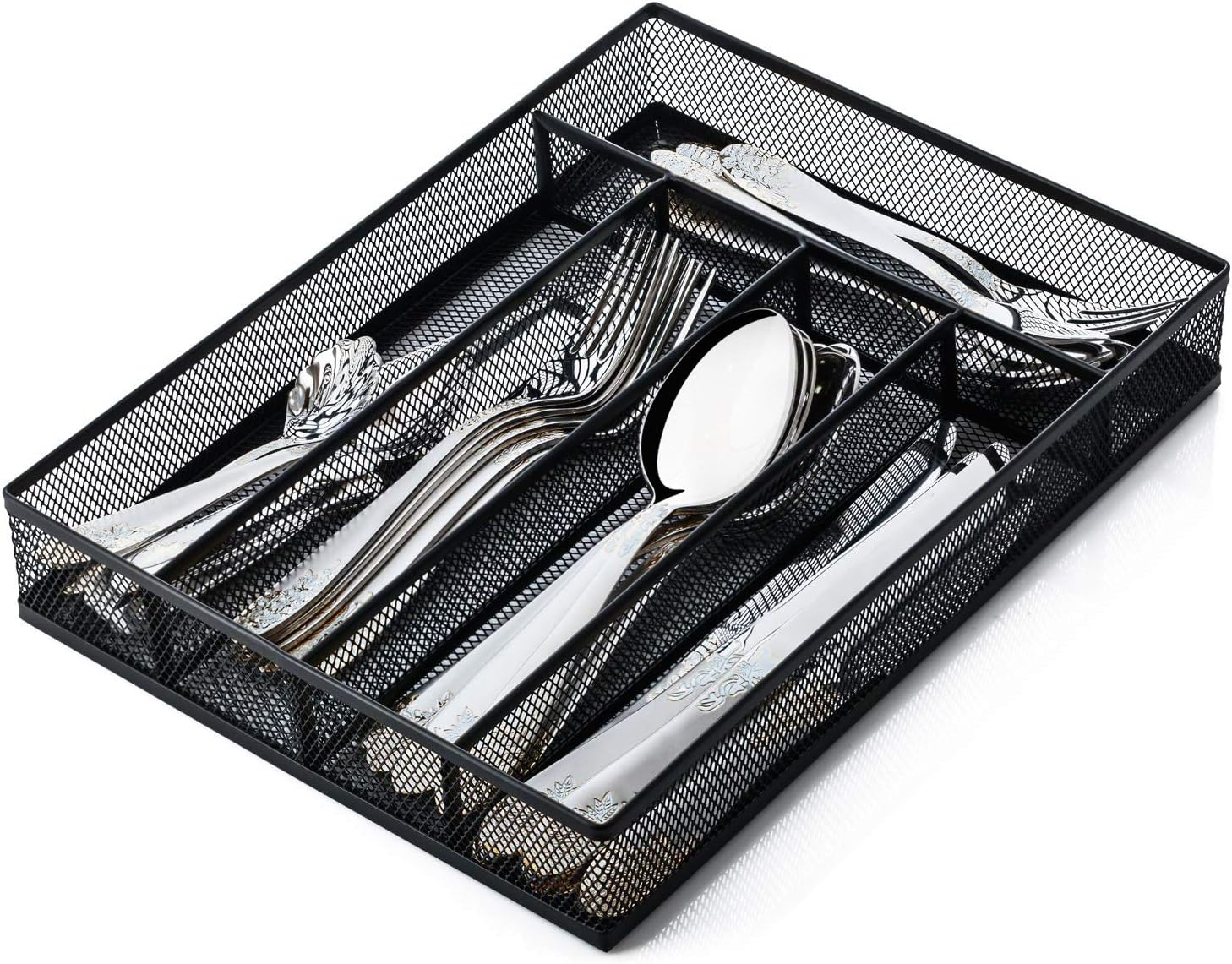 JANE EYRE Utensil Drawer Organizer, Cutlery Tray Silverware Flatware Storage Divider for Kitchen