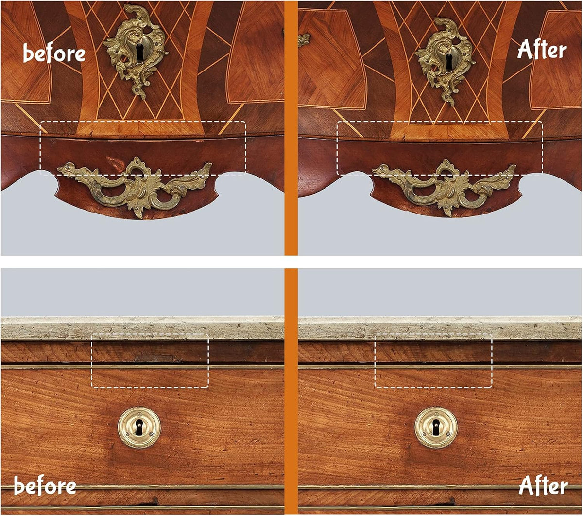 REALINN Wood Furniture Repair Kit 8 Dark Colors- Wood Fillers and Touch Up Markers, Repair Scratch