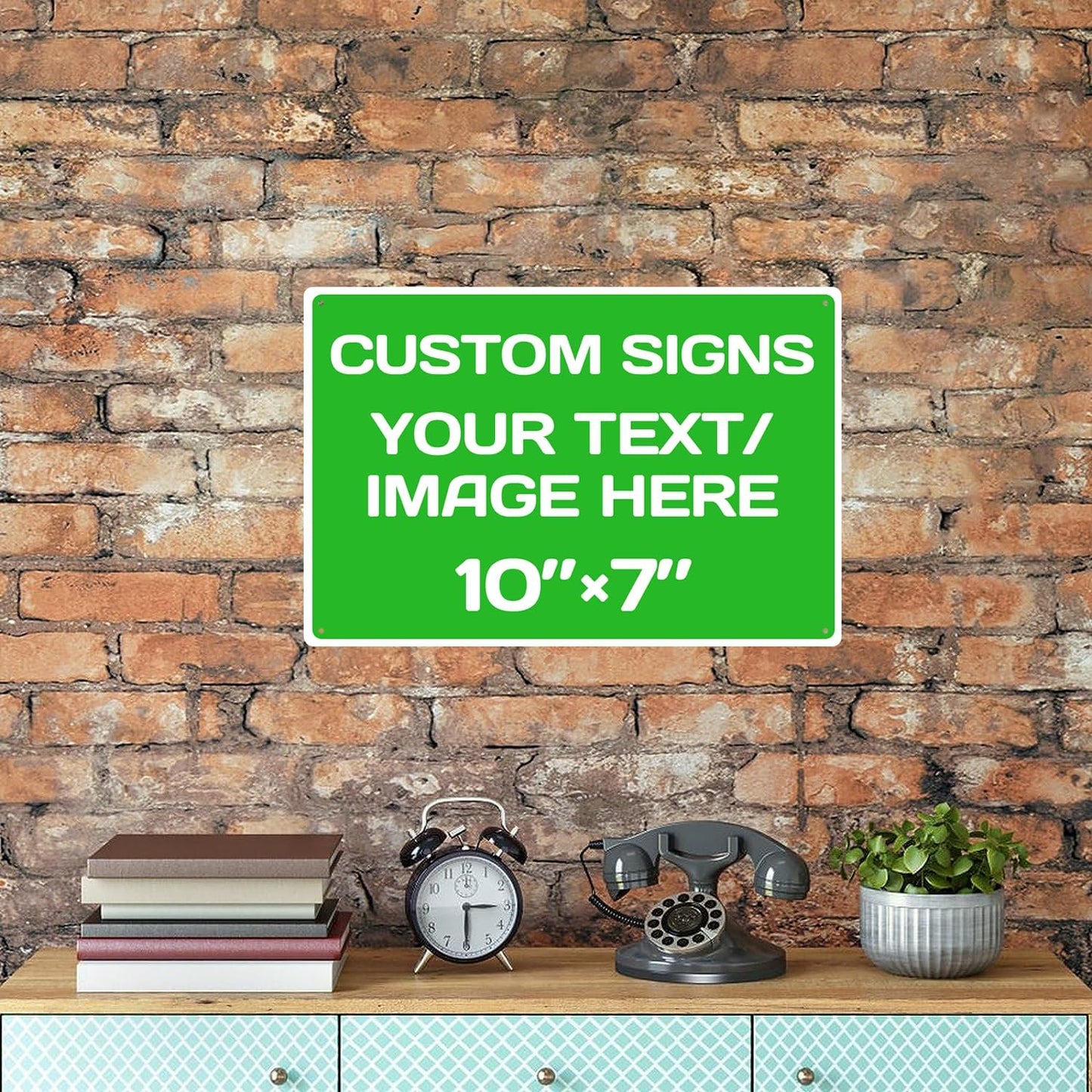 Personalized Aluminum Metal Signs - Weatherproof, Custom Text & Picture, Multiple Sizes, Hazard