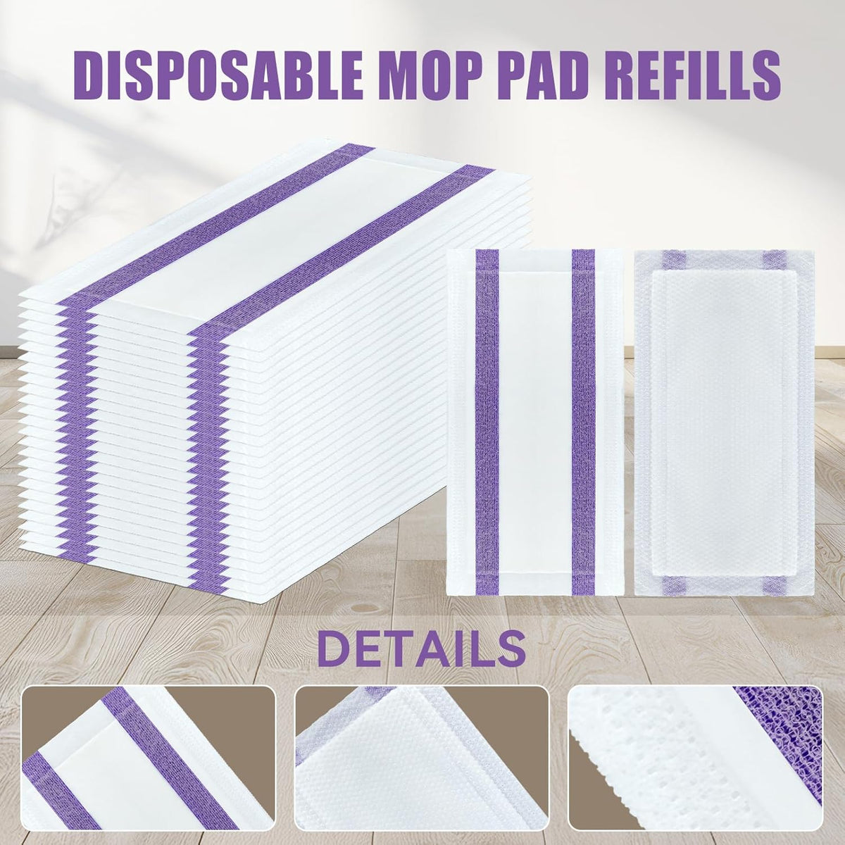 80 Pack Disposable Mop Pad Refills for Swiffer Wet Jet Spray Mop，Dry&Wet Mopping Pad Compatible