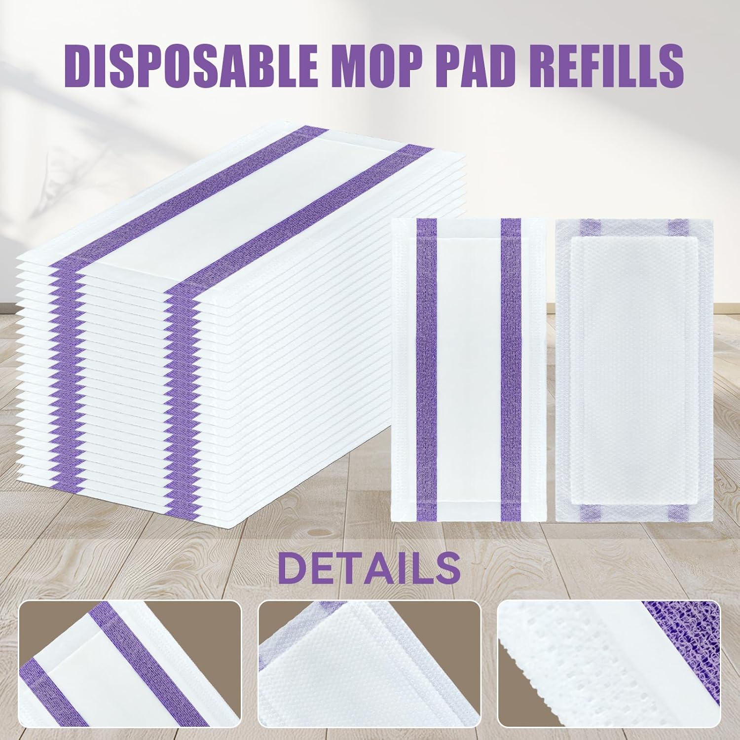80 Pack Disposable Mop Pad Refills for Swiffer Wet Jet Spray Mop，Dry&Wet Mopping Pad Compatible