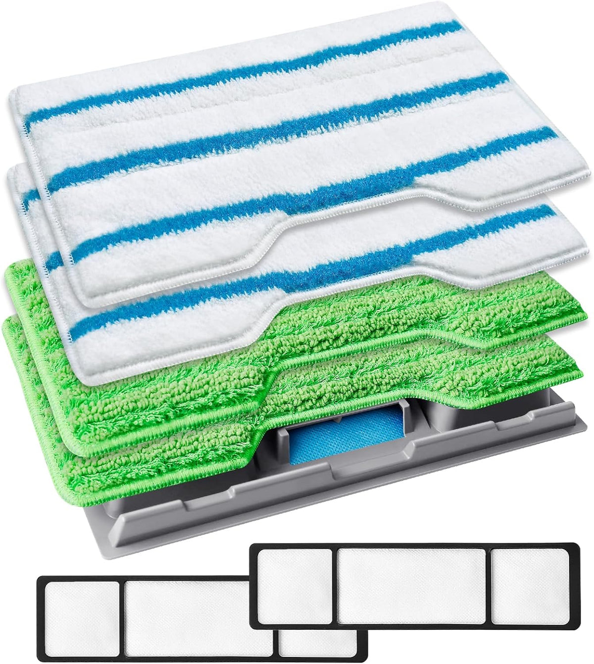 KEEPOW Reusable Mop Replacement Pads Compatible with Shark Vac Mop VM252 VM200 VC205 VM250 /QM250