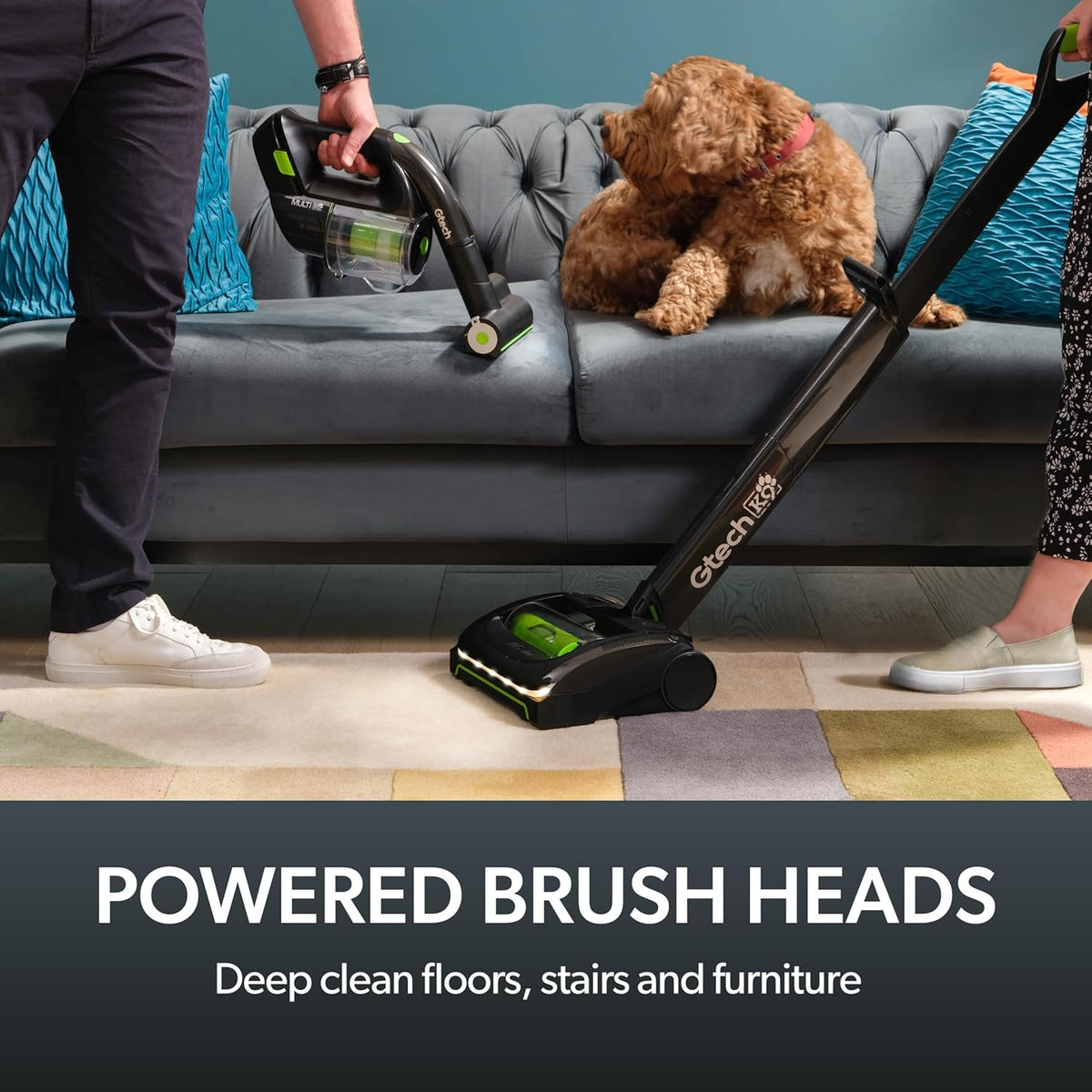 Gtech AirRam 2 K9 and Multi MK2 K9 Cordless Vacuum Cleaner Bundle - Includes The AirRam Upright and