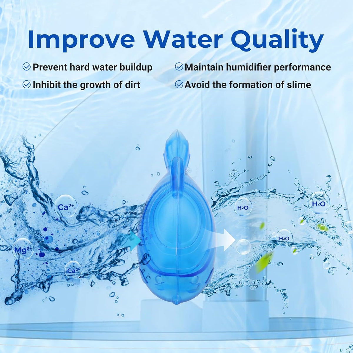 Funmit 12 Pack Universal Humidifier Cleaner Fish Compatible with Almost All Humidifiers and Fish