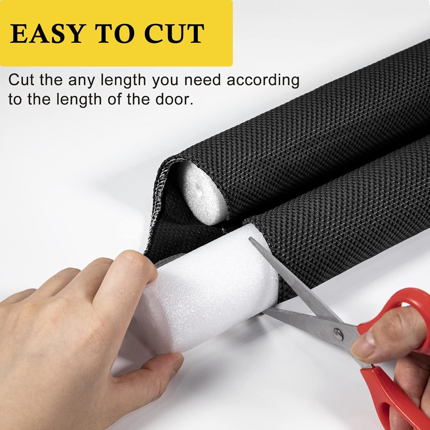 fowong Door Draft Stopper 30" to 36" Soundproofing Under Door Draft Blocker, Adjustable Noise
