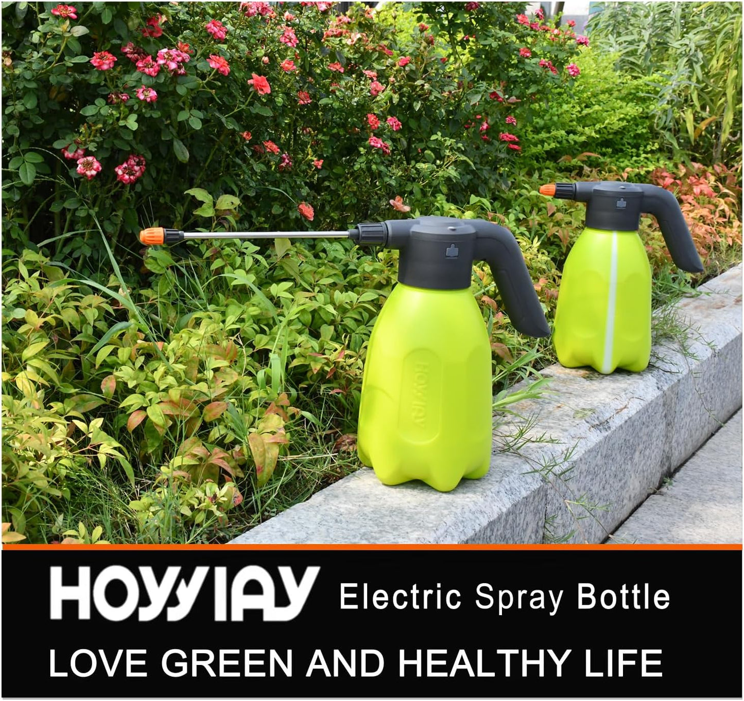 0.5 Gallon Electric Spray Bottle - Garden Sprayer & Plant Mister with Adjustable Nozzles