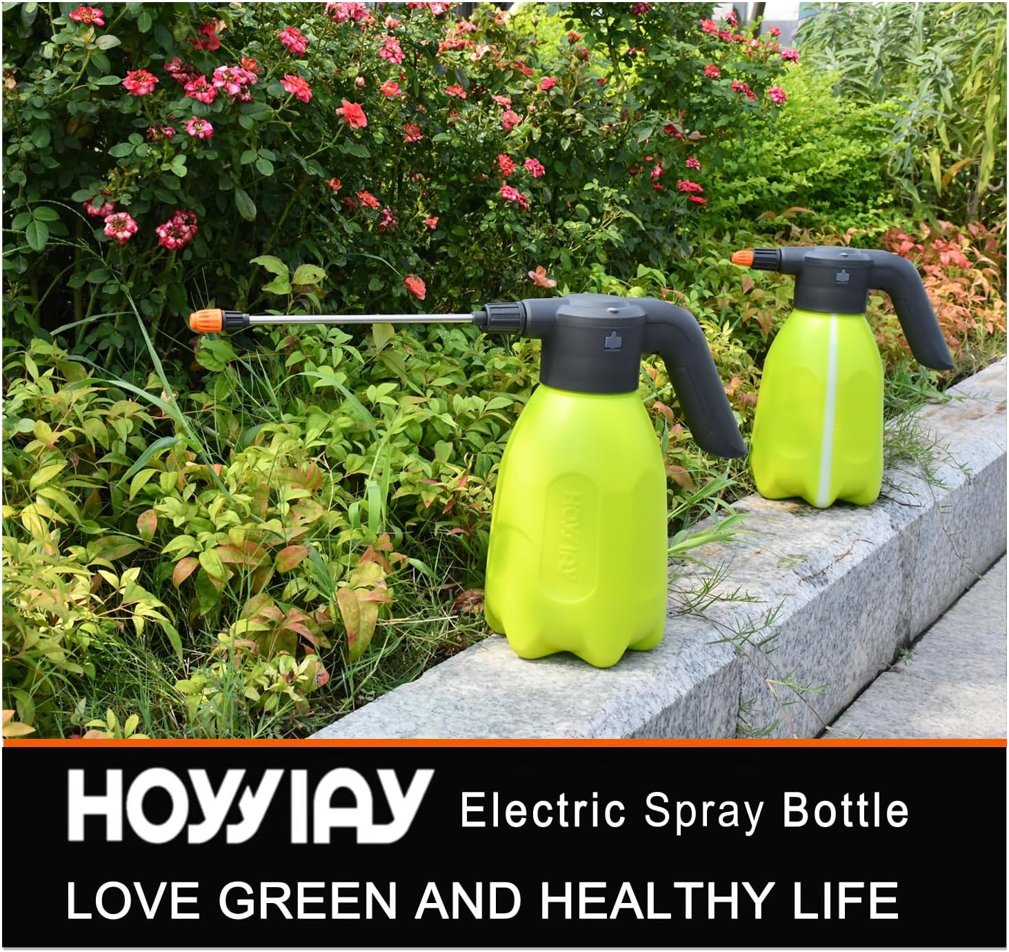 0.5 Gallon Electric Spray Bottle - Garden Sprayer & Plant Mister with Adjustable Nozzles