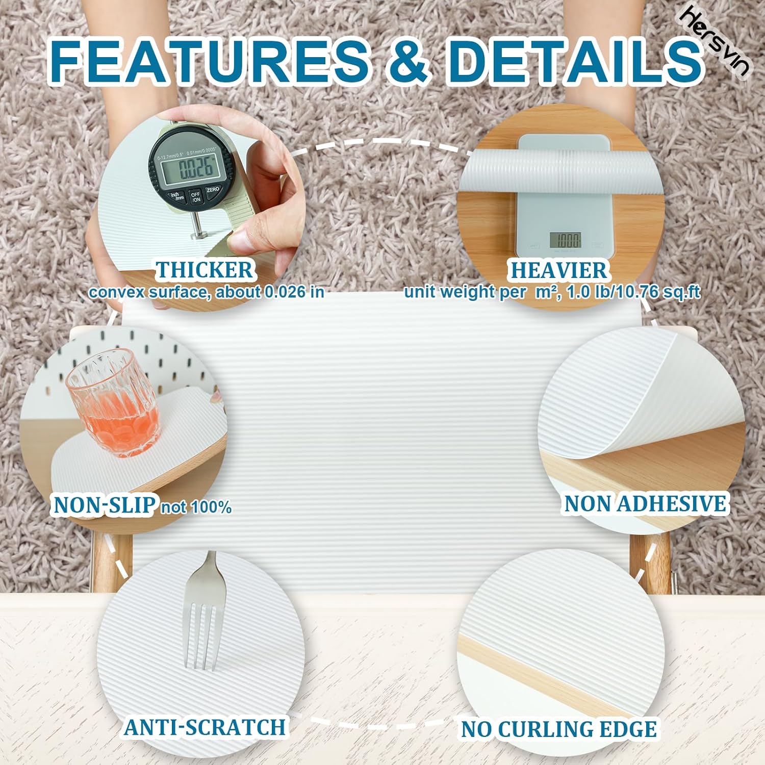 Shelf Liners 14 in x 20 ft EVA Drawer Mats, Non-Adhesive Cupboard Protector, Kitchen Cabinet Lining