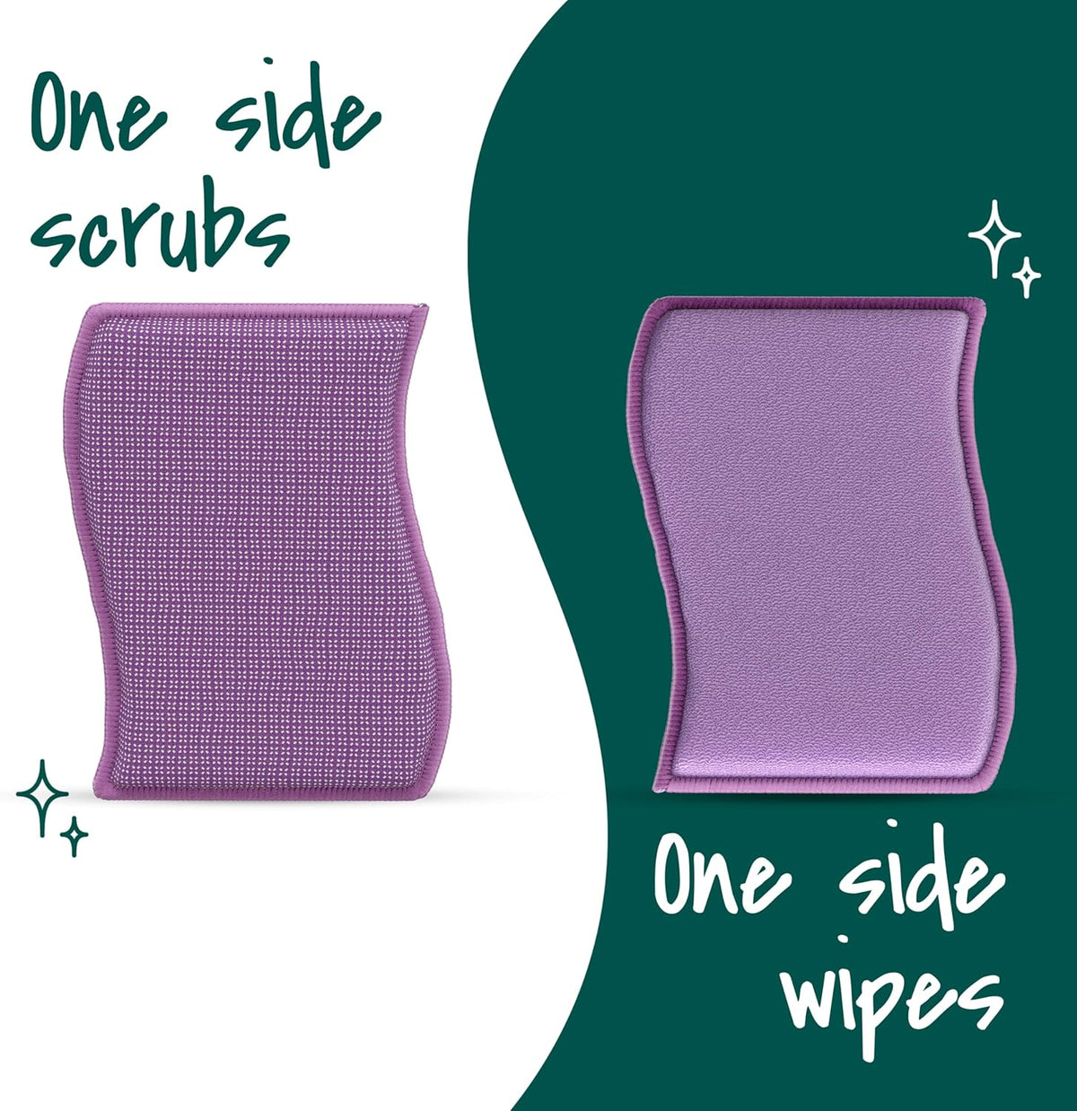 Scotch-Brite Stay Clean Scrubber Pads, Non-Scratch Dish Sponges for Kitchen Cleaning, 12 Count