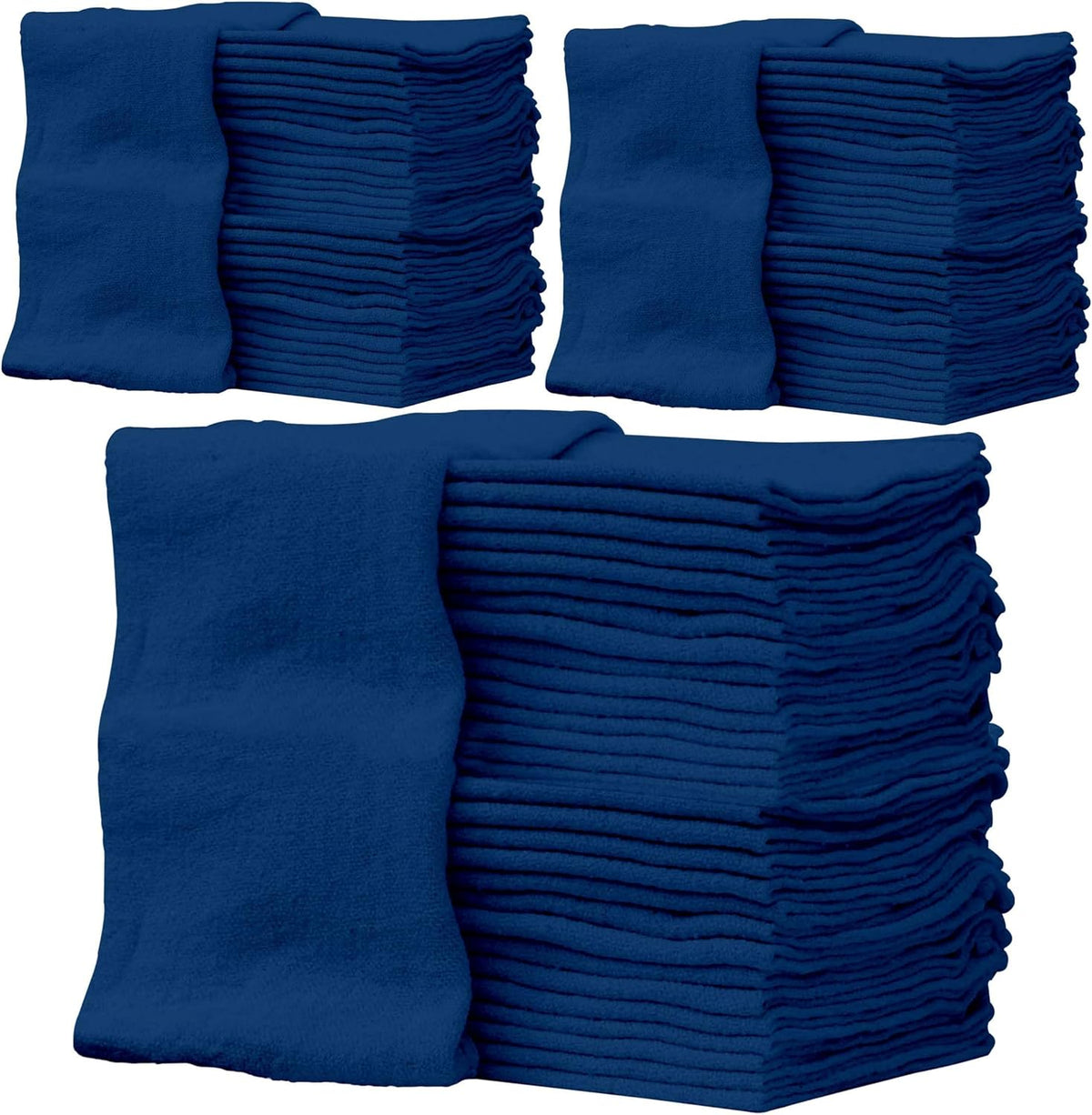 ZUPERIA Cotton Shop Towel – Multipurpose Cleaning Cloths (14" x 12" - Pack of 500 - Blue) Reusable