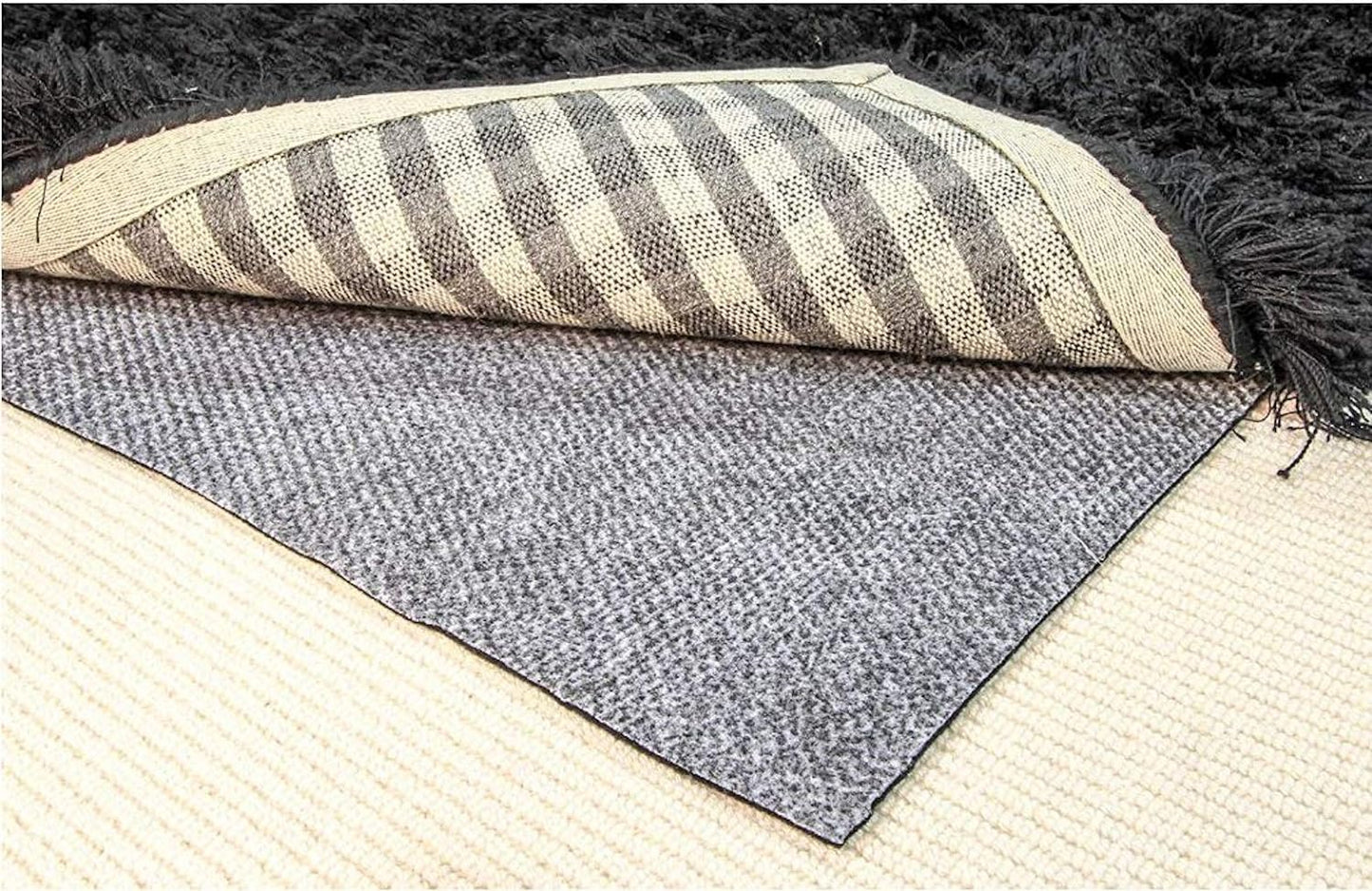 Hold-a-Rug Plush 2'6 x 16' Nonskid, Nonslip Rug Pad, Reversible Gripper, ¼ Thick, Safe for All