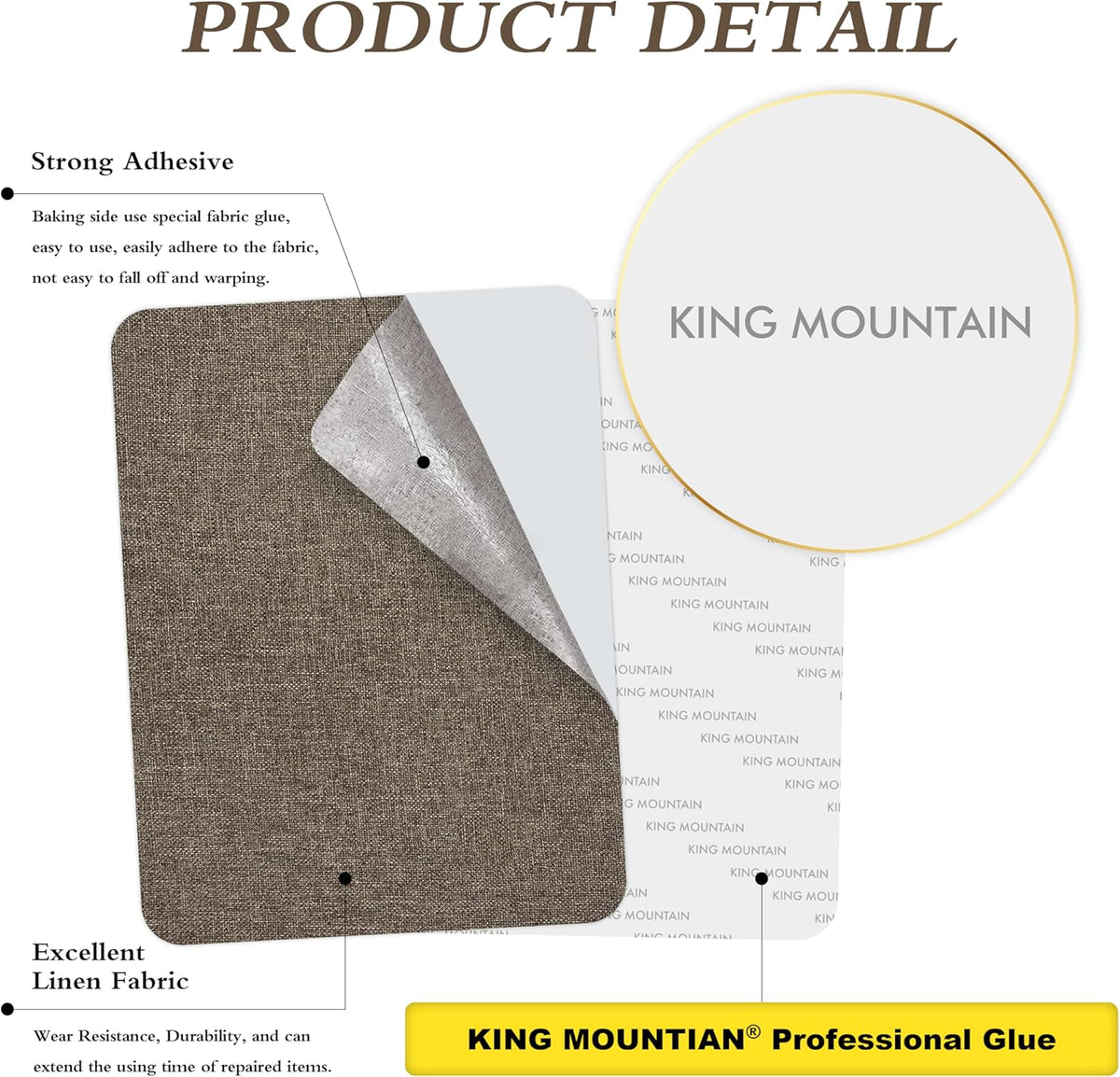 Fine Linen Repair Patches, Self-Adhesive Linen Fabric Patches, 12X40 inch Extra Size, Multi Color