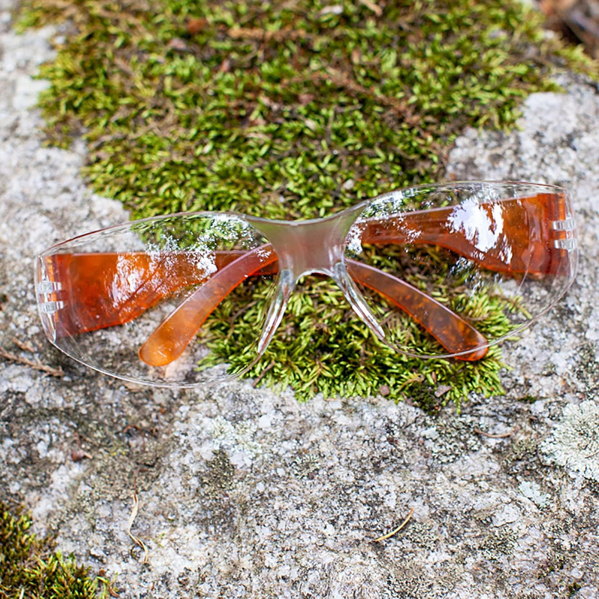 BISON LIFE Safety Glasses - Scratch Resistant Wrap Around Eyewear, Polycarbonate ANSI Z87.1 Impact