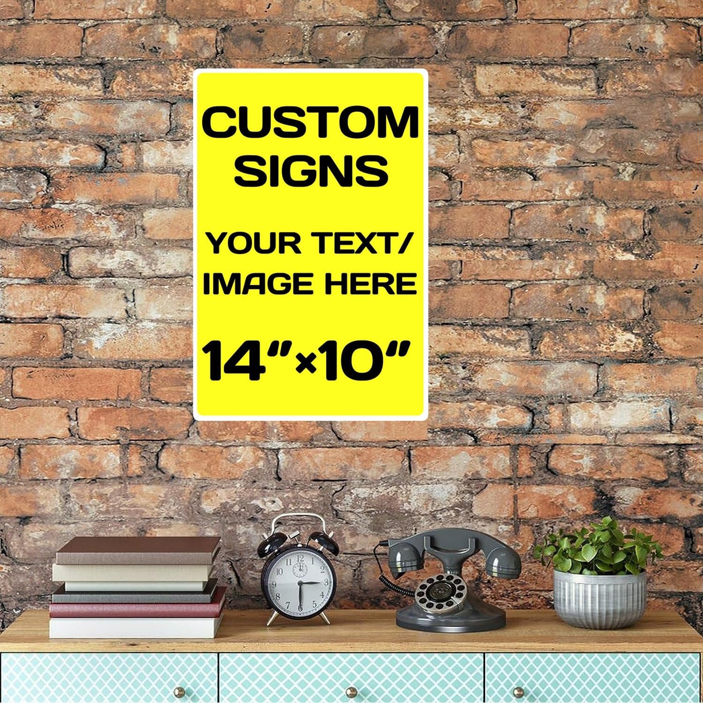 Personalized Aluminum Metal Signs - Weatherproof, Custom Text & Picture, Multiple Sizes, Hazard