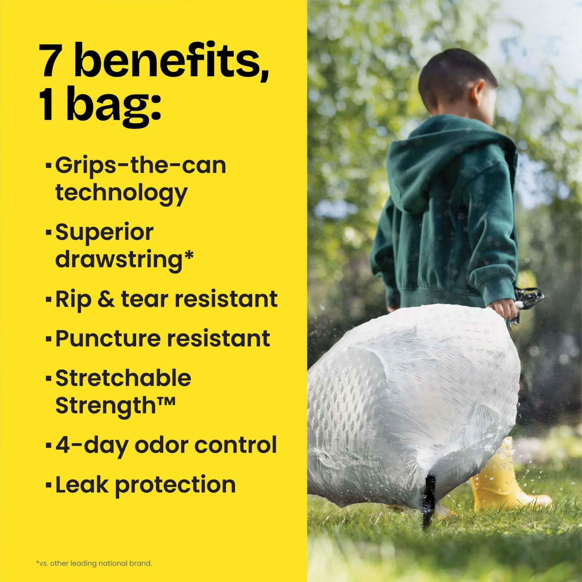 Glad ForceFlex Tall Kitchen Trash Bags, 13 Gal, Gain Lavender with Febreze, 110 Ct (Pack May Vary)