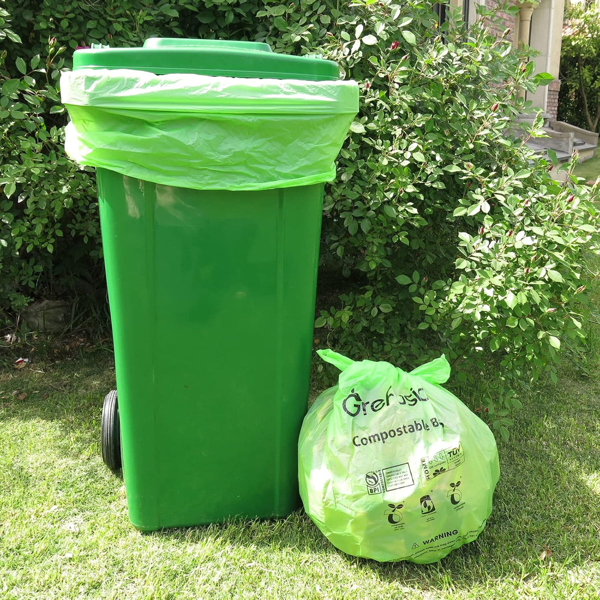 Compostable Bags,Trash bags 13+ gallon tall kitchen, Compostable Trash Lawn & Leaf Yard Waste