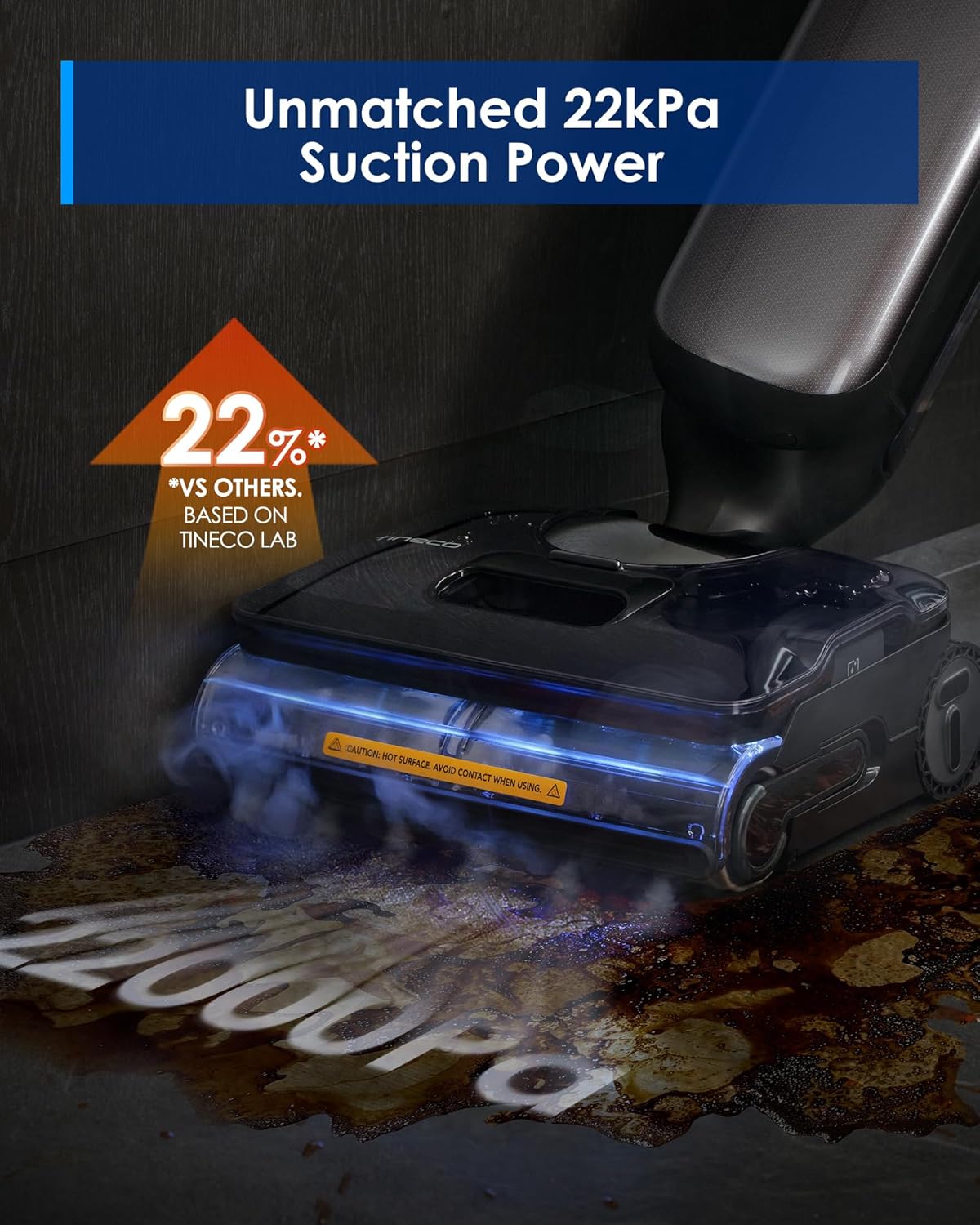 Tineco Floor One S9 Artist Steam Wet Dry Vacuum Cleaner, High-temp Steam Cleaning, 22kPa Suction