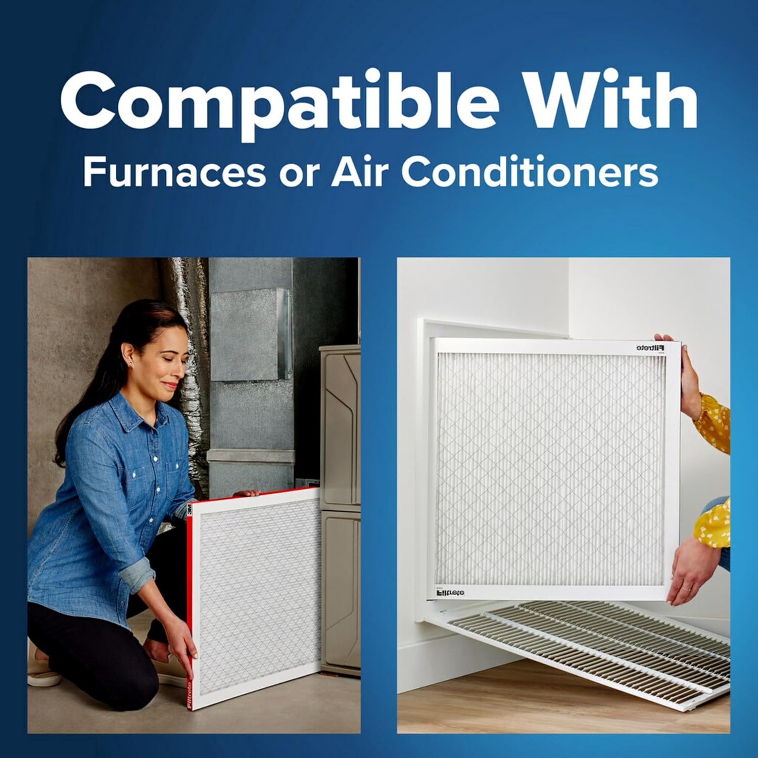 Filtrete 20x23x1 AC Furnace Air Filter, MERV 11, MPR 1000, Micro Allergen Defense, 3-Month Pleated
