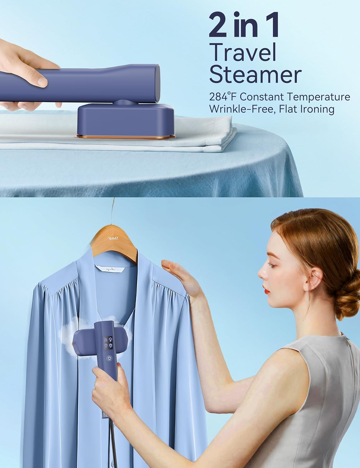 Steamer for Clothes Portable Handheld Garment Steamer,15s Fast Heat-up,100ml Water Tank,Steamer