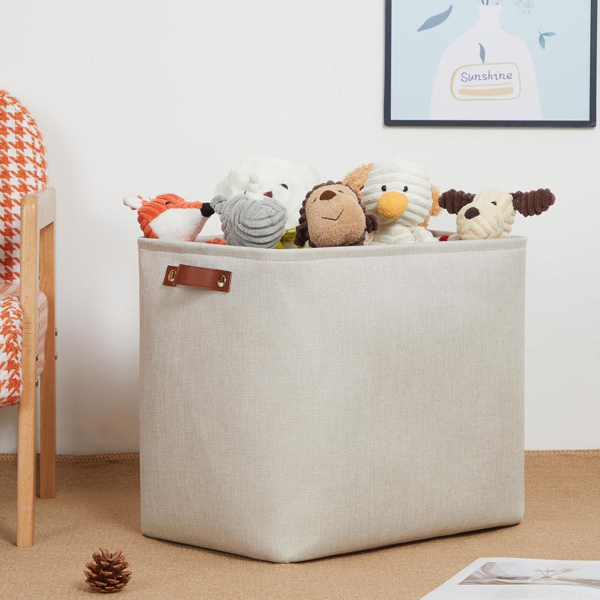 DULLEMELO Extra Large Storage Baskets, Fabric Storage Bins for Organizing Shelves Nursery Toys