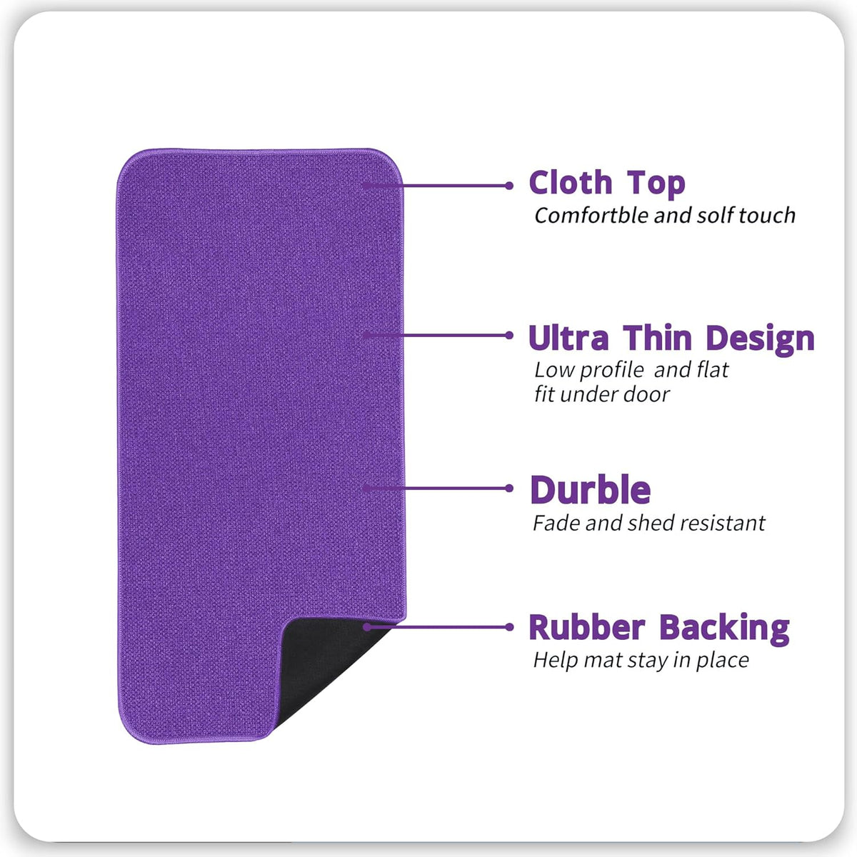 Bath Mat,Ultra Thin Bathroom Runner Rugs,Large Bath Mats for Bathroom,Quick Dry,Non-Slip,Machine