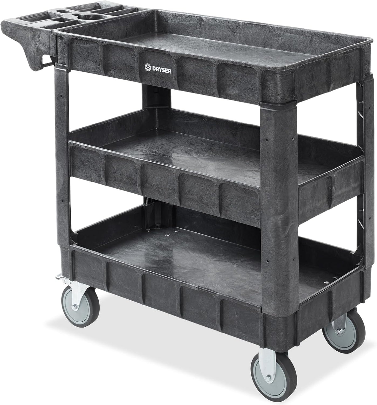 Dryser Utility Cart with Wheels, 40" x 17" Heavy Duty 550 lb. Capacity with Shelves - 3 Tier