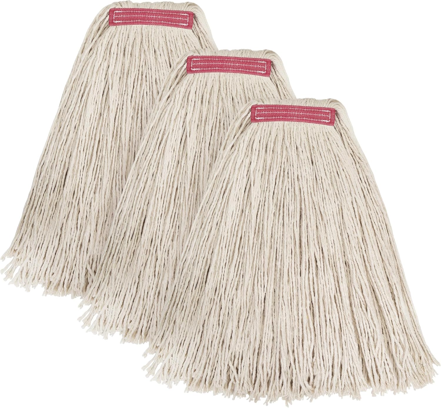 Matthew Cleaning 20oz 3Pack Cotton Floor Mop,Cotton Looped-Open String Heavy Duty String Refills