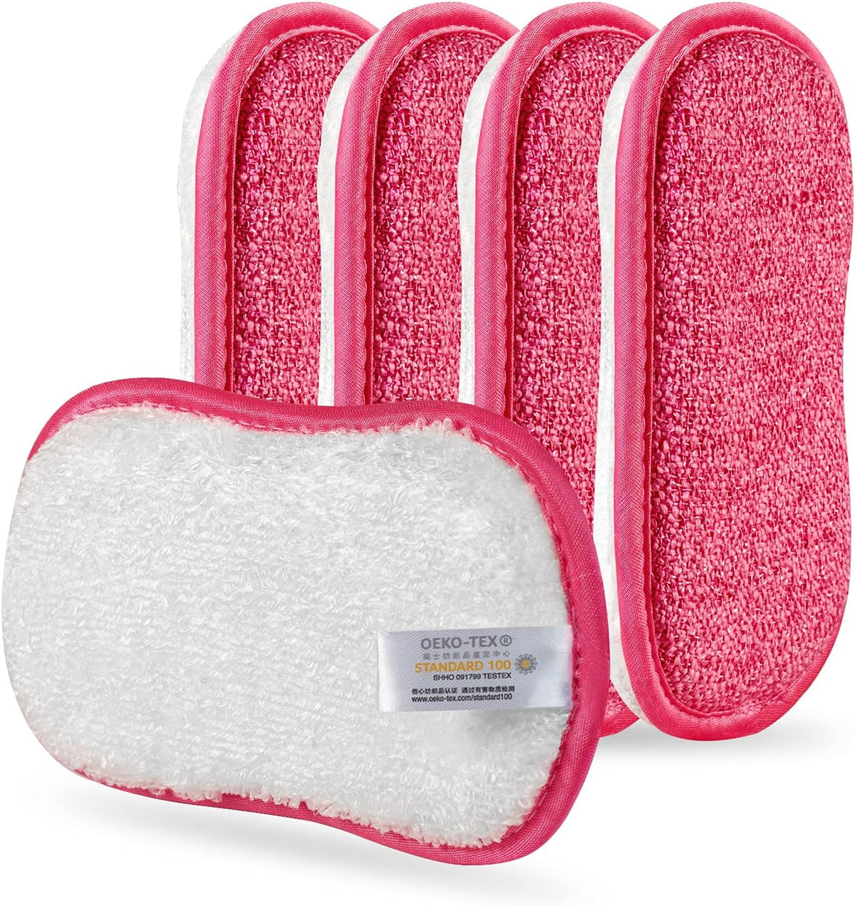 Kitchen Dish Sponge Scrubber Non Scratch, Dishcloth No Odor Reusable Washable Multipurpose Scrub
