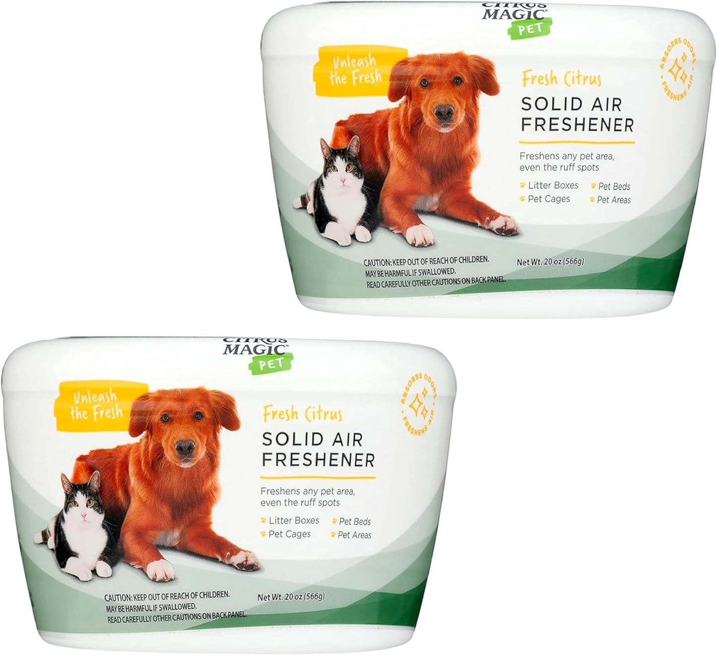 Citrus Magic Pet Solid Air Freshener, Pet Odor Eliminator for Home, Odor Absorber for Dog & Cat