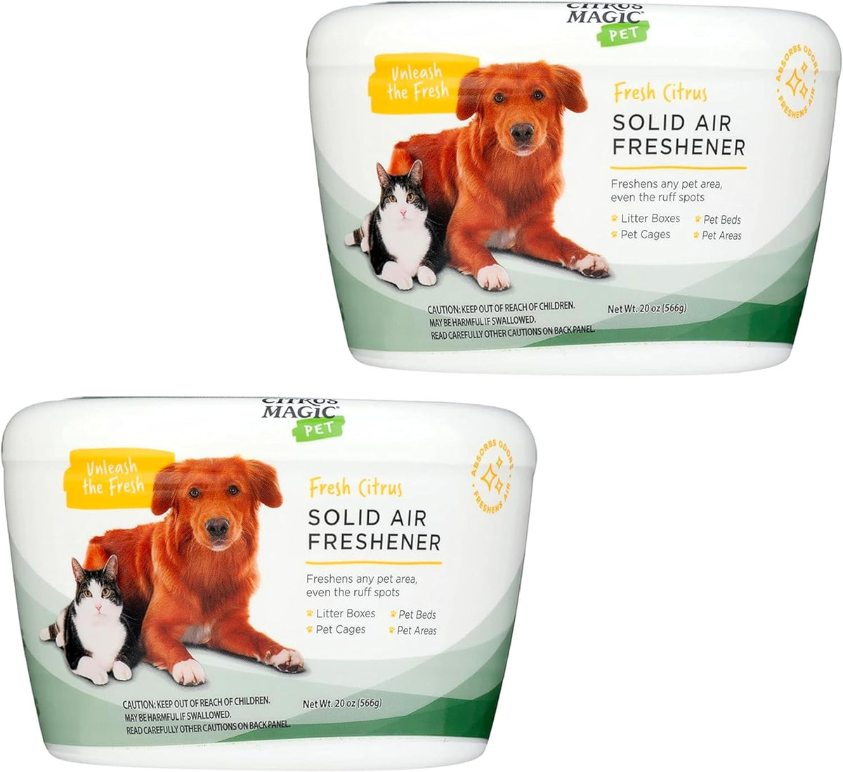 Citrus Magic Pet Solid Air Freshener, Pet Odor Eliminator for Home, Odor Absorber for Dog & Cat