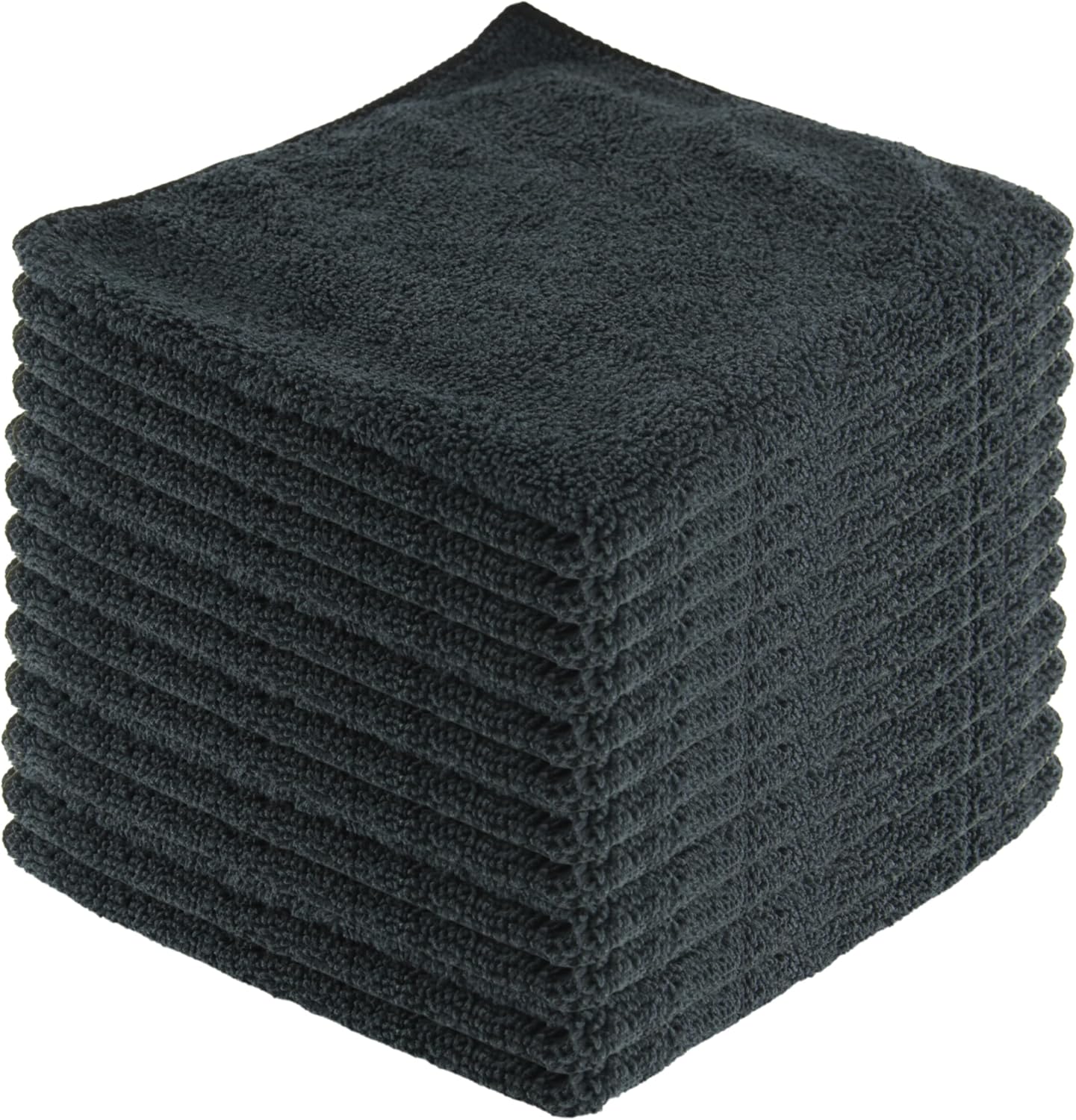 Microfiber Cleaning Cloths,12 Pack, 16"x16", All-Purpose, Softer, Highly Absorbent, Lint-Free