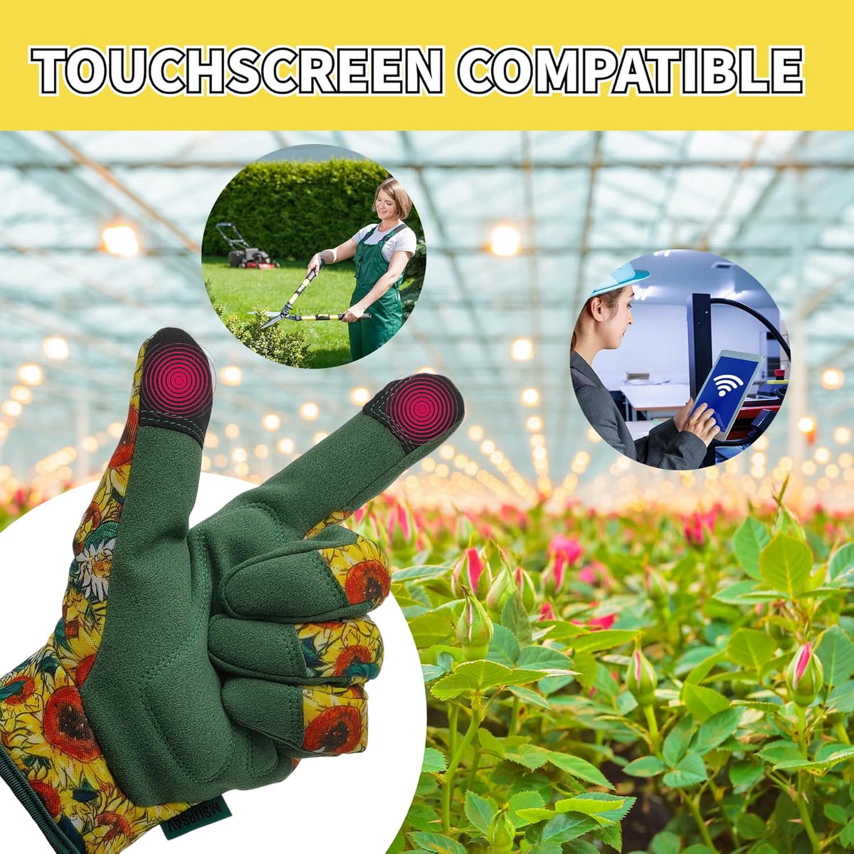 Thorn Proof&Puncture Resistant Gardening Gloves with Grip,Garden Gloves for Women, Leather Work