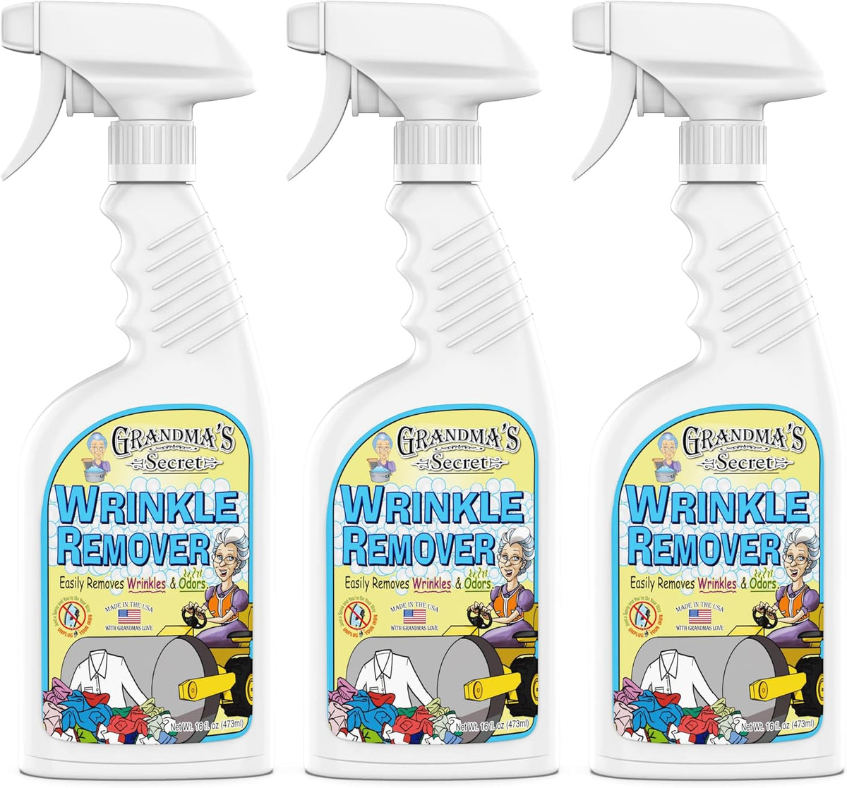 Grandma's Secret Wrinkle Remover Spray - Easily Removes Wrinkles & Odors - Wrinkle Release, Fabric